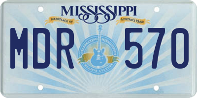 MS license plate MDR570