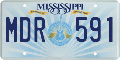MS license plate MDR591