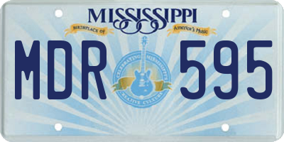 MS license plate MDR595