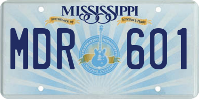 MS license plate MDR601