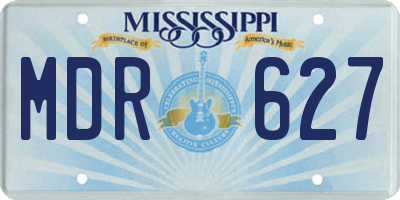MS license plate MDR627