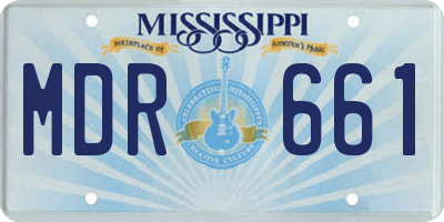 MS license plate MDR661