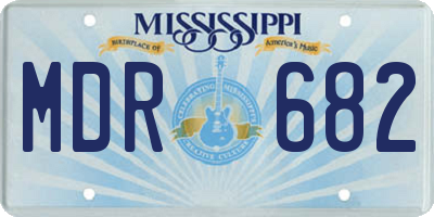 MS license plate MDR682