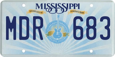 MS license plate MDR683
