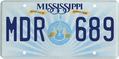 MS license plate MDR689