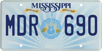 MS license plate MDR690