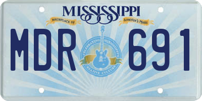 MS license plate MDR691