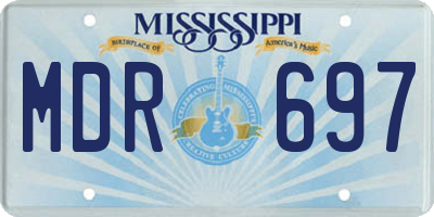 MS license plate MDR697