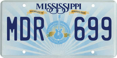 MS license plate MDR699
