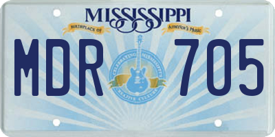 MS license plate MDR705