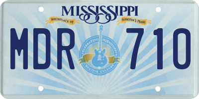 MS license plate MDR710