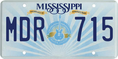 MS license plate MDR715