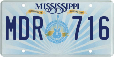 MS license plate MDR716