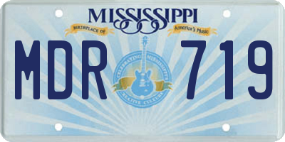 MS license plate MDR719
