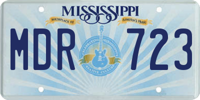 MS license plate MDR723