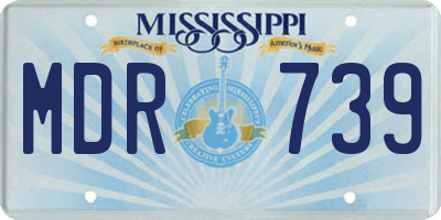 MS license plate MDR739