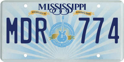 MS license plate MDR774