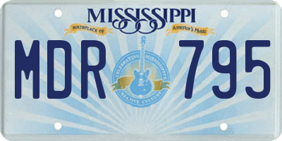 MS license plate MDR795