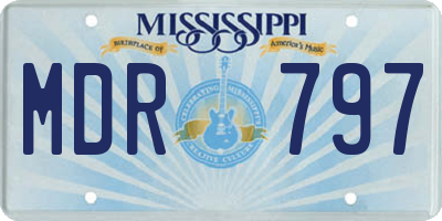 MS license plate MDR797