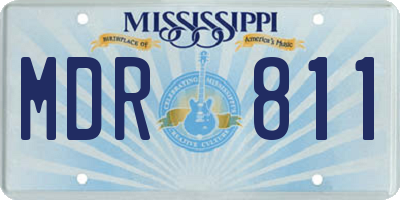 MS license plate MDR811