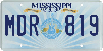 MS license plate MDR819