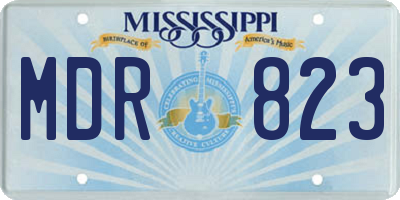 MS license plate MDR823