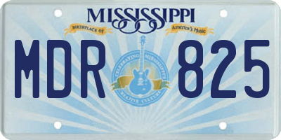 MS license plate MDR825