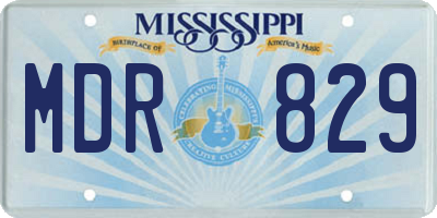 MS license plate MDR829