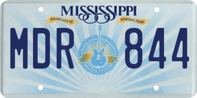 MS license plate MDR844