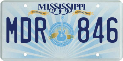 MS license plate MDR846