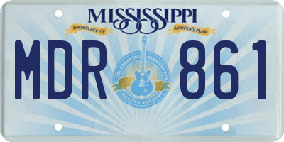 MS license plate MDR861