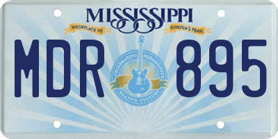 MS license plate MDR895