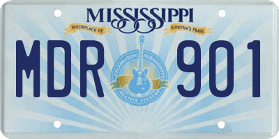 MS license plate MDR901