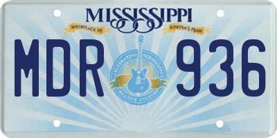 MS license plate MDR936