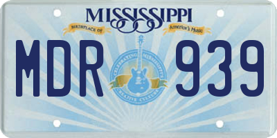 MS license plate MDR939