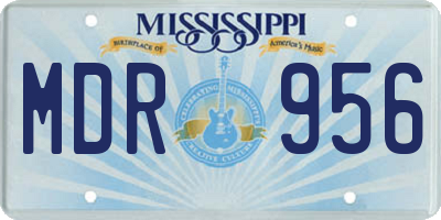 MS license plate MDR956