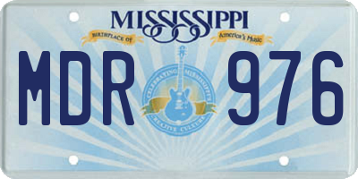 MS license plate MDR976