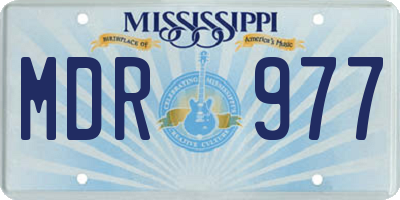 MS license plate MDR977