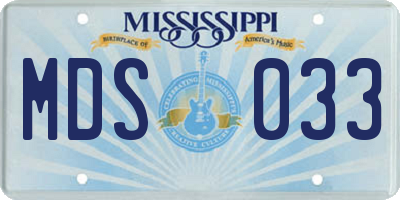 MS license plate MDS033