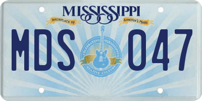 MS license plate MDS047