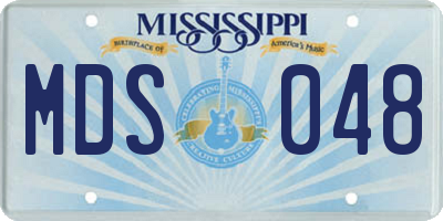 MS license plate MDS048