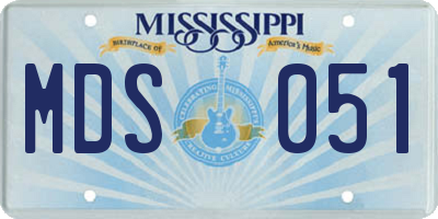 MS license plate MDS051