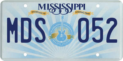 MS license plate MDS052