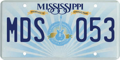 MS license plate MDS053