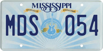 MS license plate MDS054