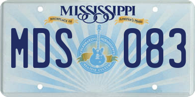 MS license plate MDS083