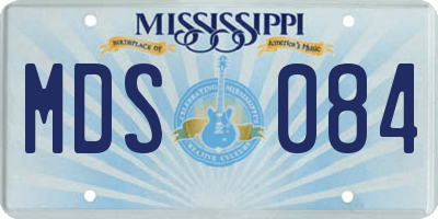 MS license plate MDS084