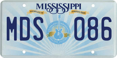 MS license plate MDS086