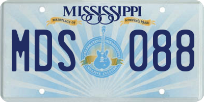 MS license plate MDS088