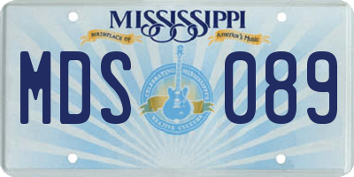 MS license plate MDS089